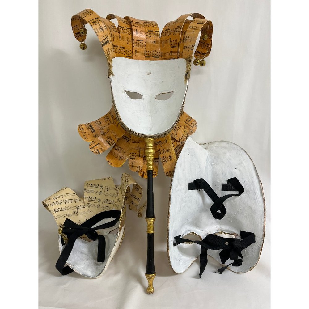 Trio of Authentic Venetian Masks Mask (from Italy) Includes all 3 Music - Picture 5 of 5